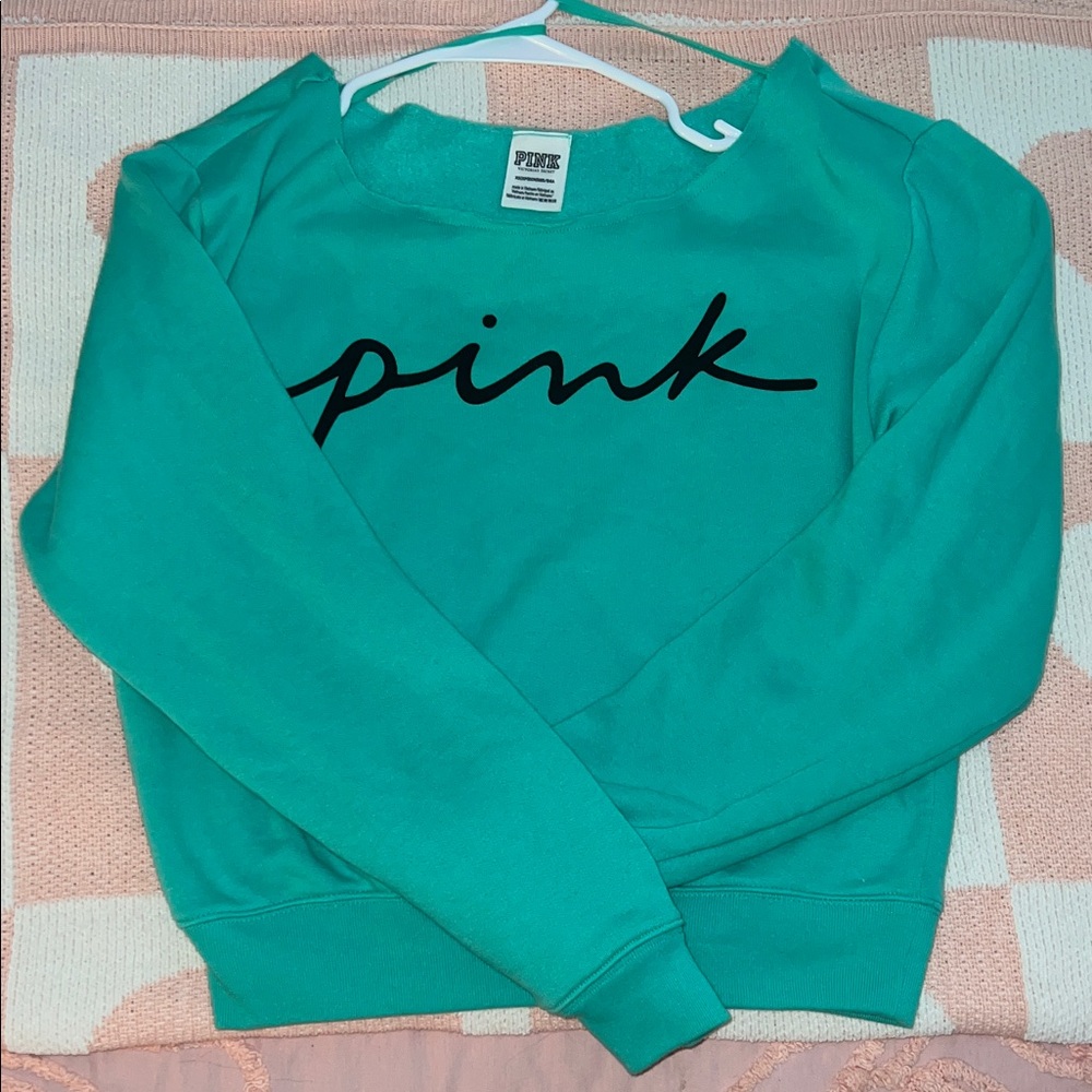 Victoria’s Secret PINK Off-The-Shoulder Sweatshirt/Sweater